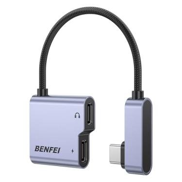 Imagem de BENFEI Adaptador USB C Splitter 1 entrada 2 saídas de áudio USB C duplo com carregamento rápido de 60 W, fone de ouvido de áudio tipo C compatível com iPhone 16/16 Pro/Pro Max, Samsung Galaxy S25/S24