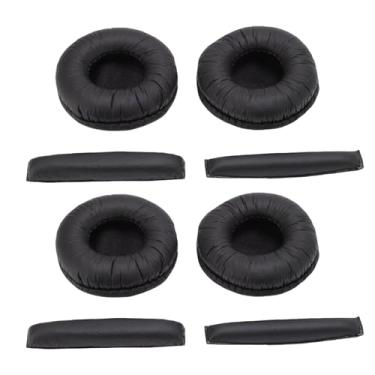 Imagem de Diyeeni Almofadas de Reposição Com Tampa da Cabeça-2 Conjuntos Earpads e Almofada de Faixa para a Cabeça para Px200 Px200-ii Px100 Px100-ii Px80 Px90 Pc130 Pc131 (Preto)