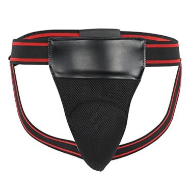Imagem de Protetor da virilha Taekwondo MMA Sande Crotch Guard Boxing Proteção ergonômica Cinturoso Cinturão elástica de alta qualidade PU Couro durável Frame de choque de choque para artes