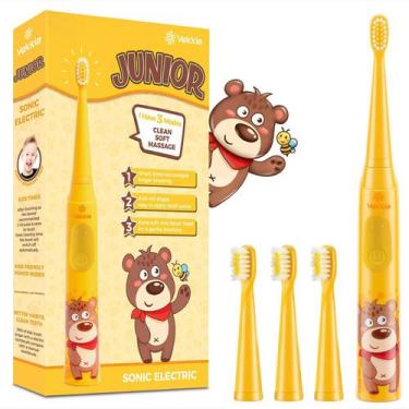 Imagem de Escova de dentes elétrica Vekkia Sonic recarregável para crianças com 