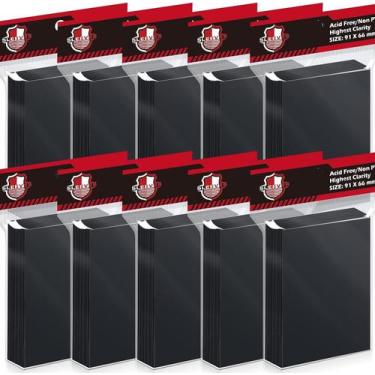 Imagem de Card Sleeves Kitoyz Black Toploaders 1000 unidades para cartas colecio