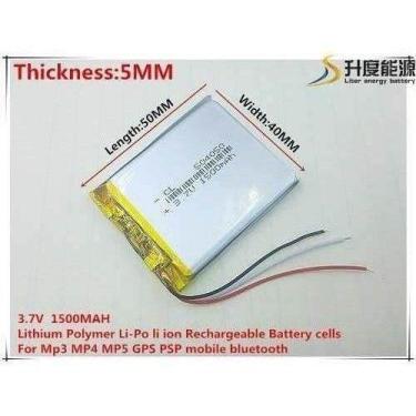 Imagem de Bateria Compativel Com 404056ht 3 Fios Mp3 1500mah 504050 - bgb