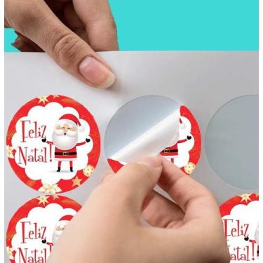 Imagem de 120 Etiqueta adesiva Feliz Natal - Nicolados, 120Etq Ntl M7
