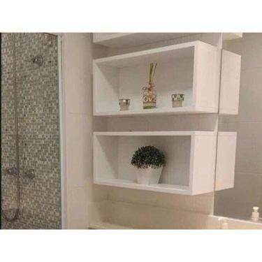 Imagem de Kit Com 2 Nichos Para Banheiro 60x30x15cm Decoração Lavabo - B&D Arte 