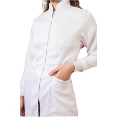Imagem de Jaleco farmacia gola padre cor branca - Jaleco&Cia, GG