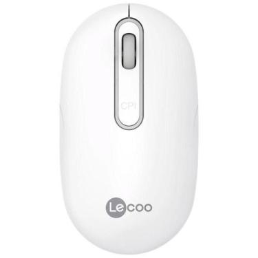 Imagem de Mouse Sem Fio Recarregável Ws207, 1600 Dpi, Lecoo - Branco - Lecco