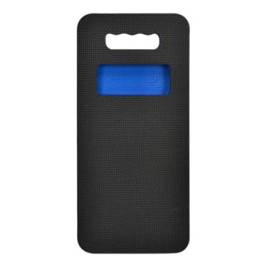 Imagem de Fenteer Joelheira de jardim, tapete de 17,72 x 8,27 x 1,18 polegadas, joelheira, amortecimento de joelho para oração, reparos, banho, limpeza de bebês, Preto Azul