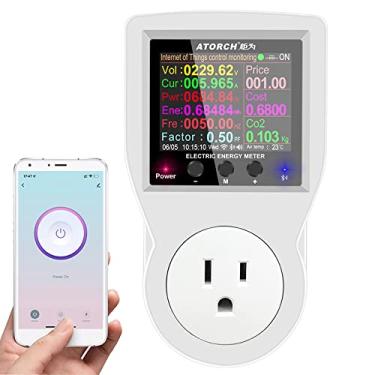 Imagem de Chusui Tuya Wifi Tomada Inteligente Monitor de Energia Elétrica Medidor de Monitoramento Multi-energia 2,4 polegadas Tela Colorida Celular APP Dispositivo de Controle Remoto CX