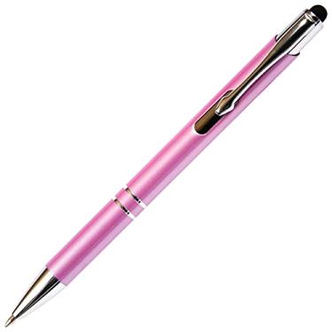 Imagem de Caneta esferográfica Lanier G2, caneta esferográfica retrátil 2 em 1 com ponta Stylus para telas sensíveis ao toque, ponta média Schmidt P900, 0,7 mm, tinta preta (rosa)