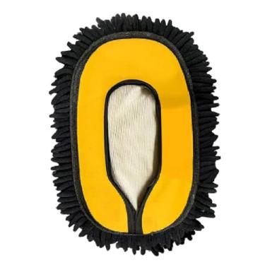 Imagem de Cabeça de escova de lavagem de carro Chenille macio capa de substituição de escova de lavagem de carro 27x15 cm capa de cabeça de esfregão absorvente prática para lavagem doméstica