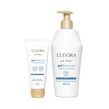 Imagem de Eudora kit La Piel Biosensitive + Centella Asiática: Hidratante Corporal 400ml + Balm Tripla Ação 100g