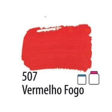 Imagem de Pva Tinta Fosca Para Artesanato Cores - ACRILEX, Vermelho fogo 37ml 50