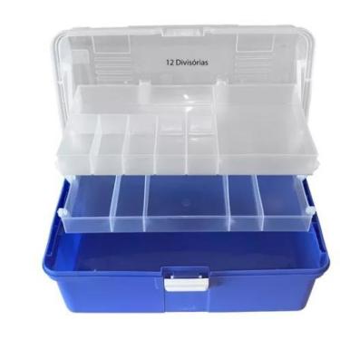 Imagem de Maleta Divisórias 34x20 Manicure Pesca Costura Organizadora Mega Box -