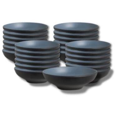 Imagem de Steelite International 7830JB009 Tigela de sobremesa de lanche de melamina, uso pesado inquebrável, baixa Baja, 12,7 cm redonda, 3,8 cm de profundidade, 198 g, empilhável raso, conjunto de 24, azul e