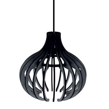 Imagem de Luminária Teto Tipo Pendente Diana Mdf - Completa Cor: Preta