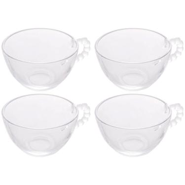Imagem de Conjunto Com 4 Xícaras Para Chá Wolff Pearl Em Cristal 180ml Transparente