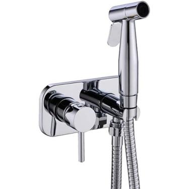 Imagem de Vaso Sanitário De Latão Quente E Frio Spray De Bidê Hdheld Conjunto De Fraldas De Bidê Para Quarto Conjunto De Chuveiro Pulverizador Jet Douche Kit, Chrome