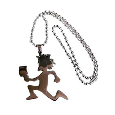 Imagem de Generic Branding Colar com pingente de símbolo de palhaço insano com corrente de 50,8 cm