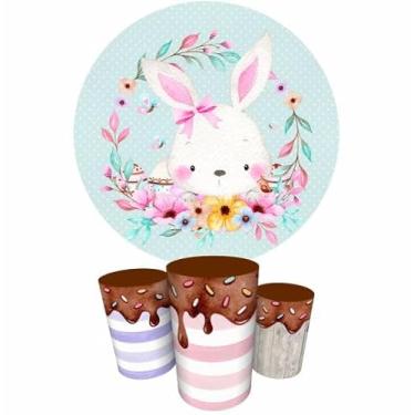 Imagem de Trio Capas Cilindro + Painel Sublimado 1,50m Páscoa (K1PSC013)