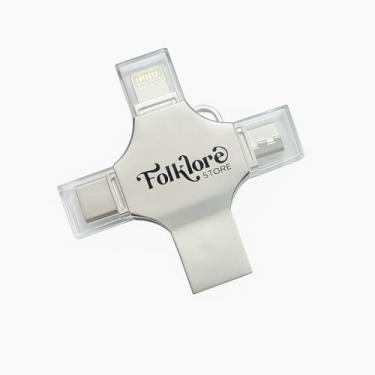 Imagem de Pen Drive OTG 4 em 1 (256 GB), Armazenamento Externo, Pendrive de Fotos, USB 3.0 Memory Stick Jump Drive PhotoStick para iPad, Android, PC, iPhone.