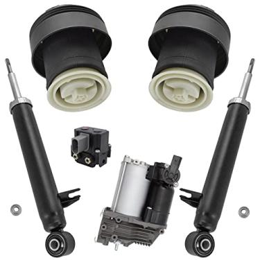 Imagem de TRQ Kit de bloco de válvula de compressor de amortecedor traseiro de suspensão a ar de 6 peças compatível com modelos BMW X5/2008-2014 BMW X6 2007-2013 com 3ª fileira
