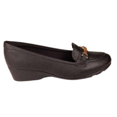 Imagem de Sapato Anabela Feminino Casual Ultraconforto Modare 7014287, Np, Preto