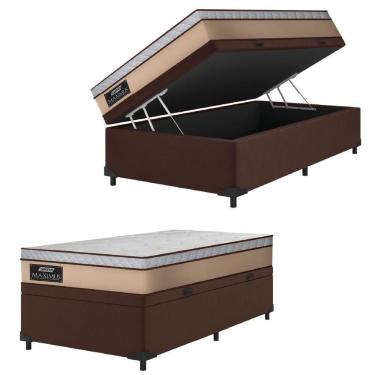 Imagem de Cama Box Baú Solteiro Gazin Colchão Molas Ensacadas Maximus