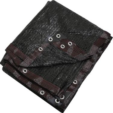 Imagem de Tecido de sombra 30% preto, lona de malha durável com ilhós, rede de sombra resistente para jardim, anticongelante para cobertura de pérgola, estufa, cultivo de plantas, 18 x 15 m