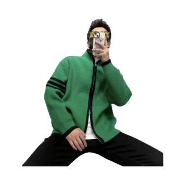 Imagem de Jaqueta Suéter De Inverno Vintage Masculina, Cardigã De Malha Espessad