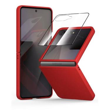 Imagem de Capa Slim Fit Galaxy Z Flip 7, [Protetor de tela] [Sensação fosca] [Suporte para carregamento sem fio] Capa leve à prova de choque para Samsung Galaxy Z Flip 7 2025