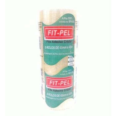 Imagem de Kit c/ 5 Fita Adesiva Self a Tape 45M x 45MM Cristal - 24029 - Fit-pel