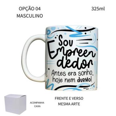Imagem de Caneca 325ml Flork Profissões Empreendedor Empreendedora - LARANJA E M