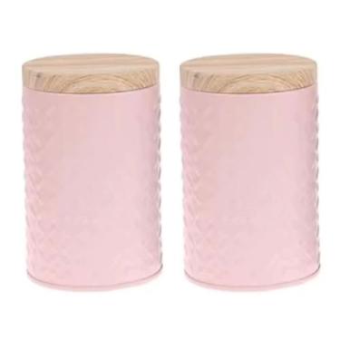 Imagem de Kit 2 Lata Biscoito Bala Organizador Decorativo Vintage Metal - Livon,