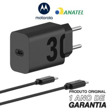 Imagem de Carregador De Parede Motorola Turbo Power 30w - Cabo Usb-C