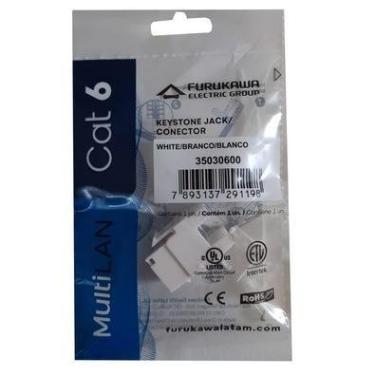 Imagem de 10x Conector Keystone C6 Fêmea Furukawa Multilan Rj45 Tomada