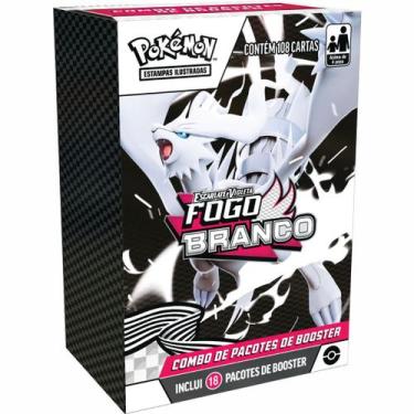 Imagem de Pokémon TCG Combo de 18 Boosters Fogo Branco Copag