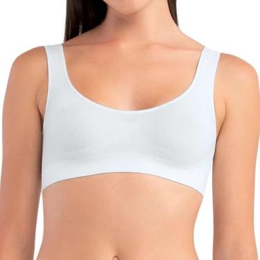 Imagem de Top She 750.02 Regata Sem Aro Sem Bojo Não Marca Microfibra, Branco, G
