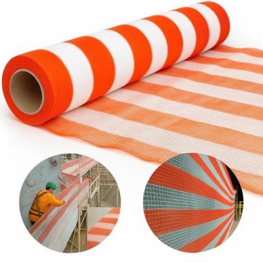 Imagem de Tela Tapume Laranja 1,20 x 50m  Proteção e Sinalização Para Obras - So