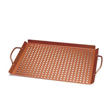 Imagem de Outset Grade de grelha grande com alças QN71, cobre antiaderente