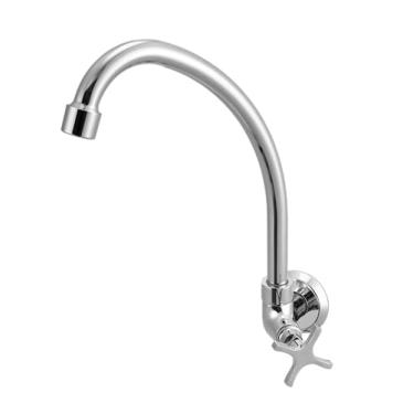 Imagem de Torneira para Cozinha de Parede Bica Moldável 1187 Linha Soluz Cromado Meber