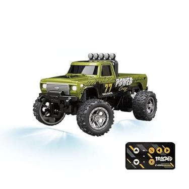 Imagem de Carro de Controle Remoto 1/64 Off-Road – Mini RC Monster Truck Escalada com Luzes LED e Suspensão (Verde)