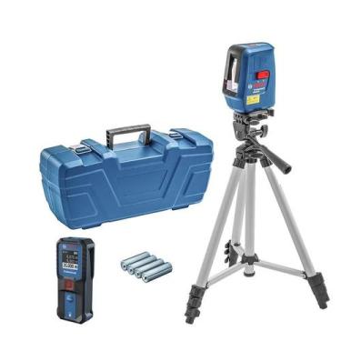 Imagem de Nível a Laser Bosch Nivelox 2 linhas, vermelho, 15m, com Tripé, Trena 
