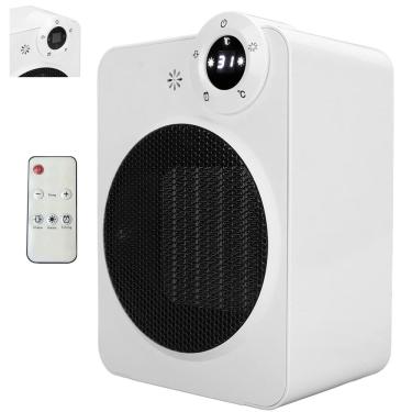 Imagem de Aquecedor Eletrico Display Digital Controle Angulo 70 Graus Temperatura Ajustavel Potente Casa Trabalho Portatil