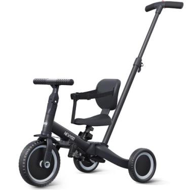 Imagem de Bicicleta infantil newyoo TR007 com alça de pressão de 1 a 3 anos pret