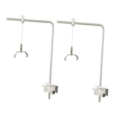 Imagem de Baoblaze Suporte para lâmpada de aquário, suporte para luzes de aquário, ajustável, para iluminação resistente, para iluminação de aquário, com 2 Clipes