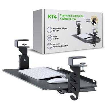 Imagem de Bandeja de teclado Uncaged Ergonomics KT4 Clamp On Under Desk