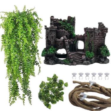 Imagem de Decorações de habitat de répteis PINVNBY Classical Castle