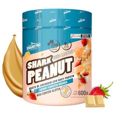 Imagem de Shark Pro Pasta de Amendoim Gourmet Sabor Floresta Branca com Whey Protein Shark Peanut - 7,5g de Proteína - Zero Glúten, Zero Lactose, Zero Adição de Açúcares - Pote 600g