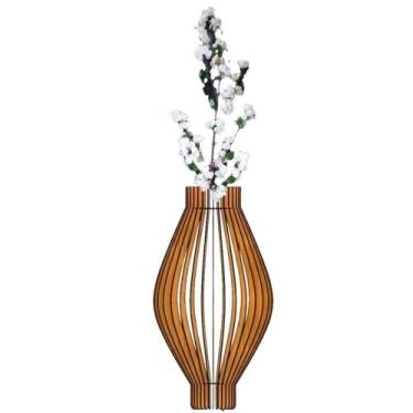 Imagem de Vaso De Chão Decorativo Grande Magnólia Mdf MDF Cru - LENOBRE