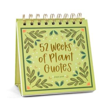 Imagem de Pippi Post Calendário de mesa com 52 semanas de citações de plantas, afirmações positivas, decoração de mesa para mulheres, itens essenciais para professores, acessórios de mesa fofos, presentes